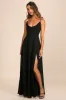 Romantically Speaking Black Cowl Lace-Up Maxi Dress sold by Lulus