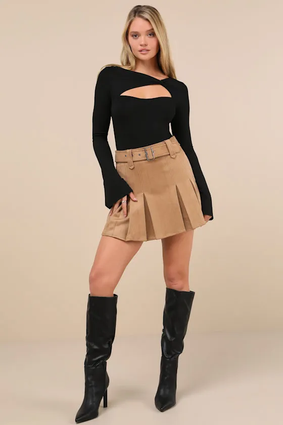 Perfectly Impressive Black Twist-Front Long Sleeve Bodysuit sold by Lulus product image thumbnail 2