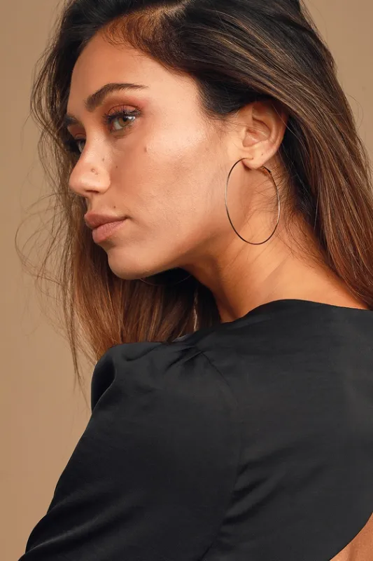 Come and Get It Gold Hoop Earrings sold by Lulus