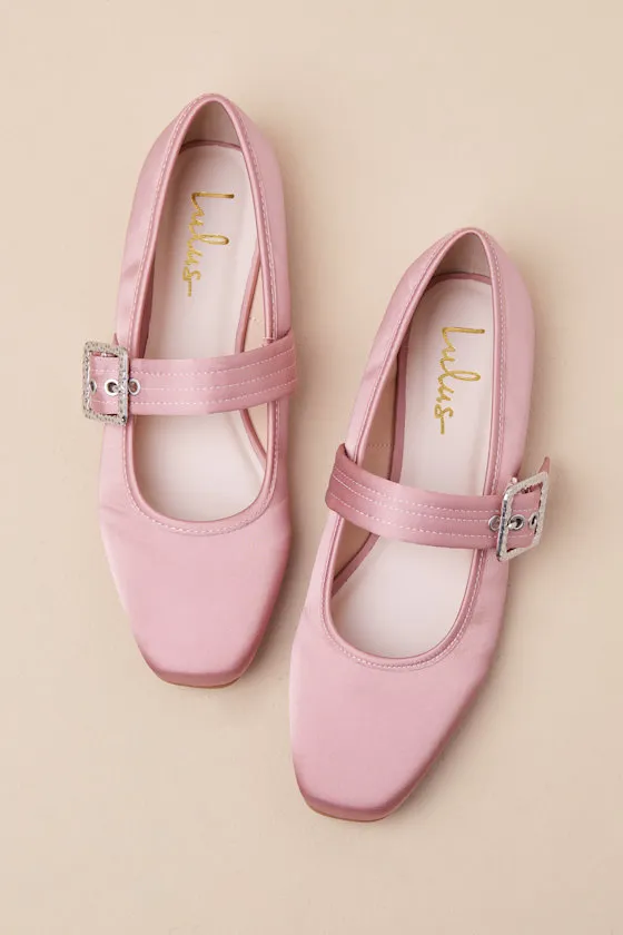 Rawler Dusty Rose Satin Buckle Ballet Flats sold by Lulus product image thumbnail 2