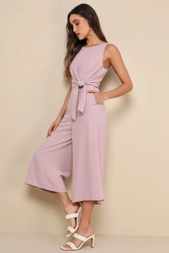 On Track Mauve Midi Jumpsuit sold by Lulus
