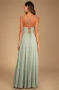 Romantically Speaking Sage Green Cowl Lace-Up Maxi Dress sold by Lulus