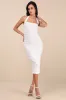 Delanie White Mesh Floral Burnout Halter Midi Dress sold by Lulus