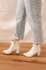 Sarai Off White Pointed-Toe Ankle Booties sold by Lulus