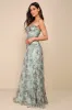 Most Beautiful Day Sage Multi Floral Print Organza Maxi Dress sold by Lulus