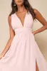 Heavenly Hues Blush Maxi Dress sold by Lulus