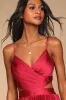 Got the Glam Wine Red Pleated Cutout Maxi Dress sold by Lulus
