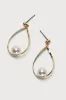 Truly a Treasure Gold Pearl Teardrop Earrings sold by Lulus