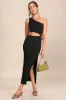 Spice Things Up Black Cutout Midi Dress sold by Lulus