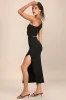 Spice Things Up Black Cutout Midi Dress sold by Lulus