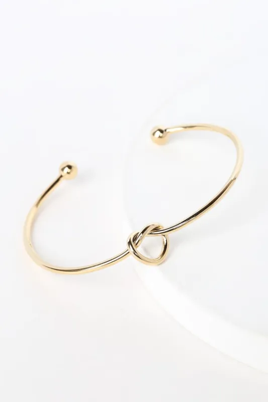 Let's Tie the Knot Gold Bracelet sold by Lulus