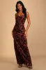 Romance in the Making Plum Purple Floral Print Velvet Maxi Dress sold by Lulus