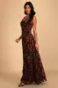 Romance in the Making Plum Purple Floral Print Velvet Maxi Dress sold by Lulus