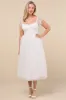 Regal Radiance White Tulle Bustier Midi Dress sold by Lulus
