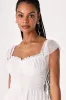 Regal Radiance White Tulle Bustier Midi Dress sold by Lulus