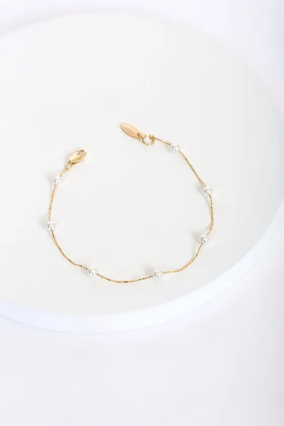 Keep it Stunning 14KT Gold and Pearl Bracelet sold by Lulus product image thumbnail 2