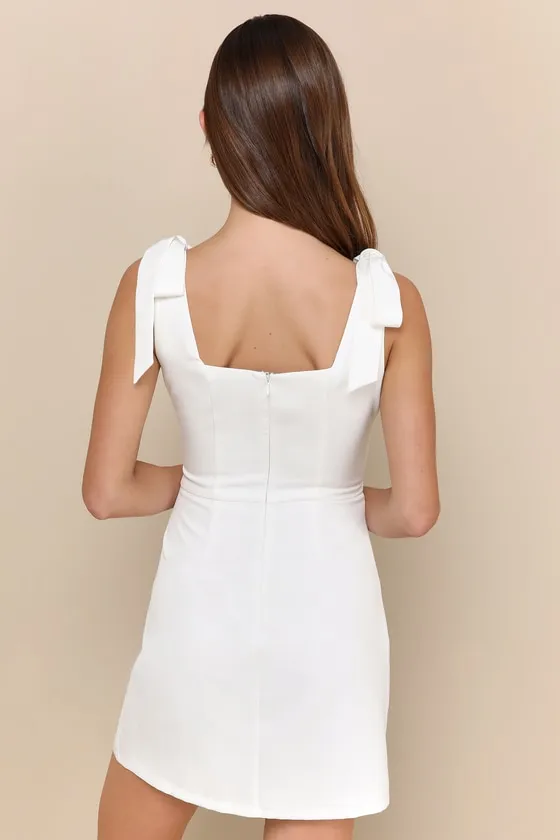 Your Sweetie White Tie-Strap Mini Dress sold by Lulus product image thumbnail 2