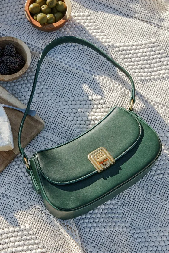 Picturesque Charm Green Vegan Leather Shoulder Bag sold by Lulus