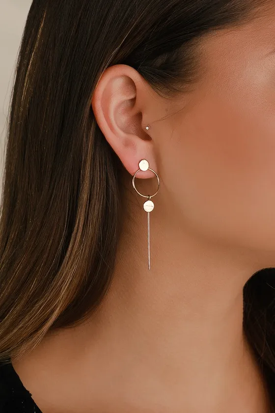 Good Future Gold Drop Earrings sold by Lulus
