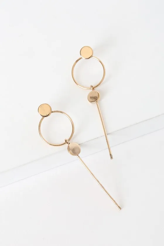 Good Future Gold Drop Earrings sold by Lulus product image thumbnail 2