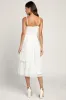 Grace and Beauty White Burnout Floral Print Tiered Dress sold by Lulus