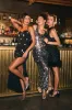 Magnetic Darling Shiny Black Sequin Feather Shift Mini Dress sold by Lulus