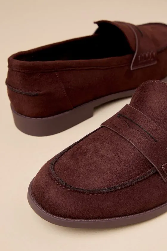 Julius Brown Suede Loafer Flats sold by Lulus product image thumbnail 4