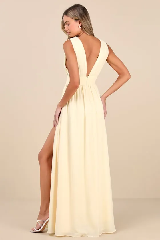 Heavenly Hues Pale Yellow Maxi Dress sold by Lulus product image thumbnail 2