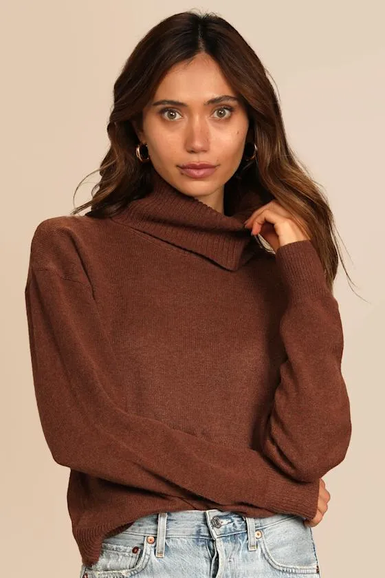 Amazing Memories Brown Cowl Neck Sweater sold by Lulus product image thumbnail 3