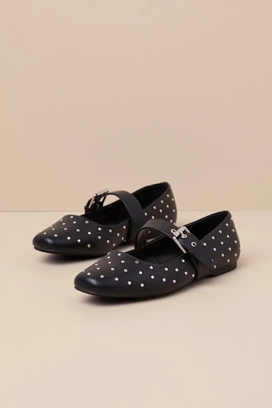 Mellie Black Studded Buckle Ballet Flats sold by Lulus product image thumbnail 3