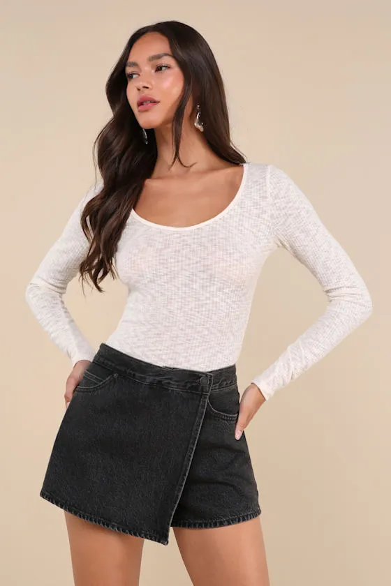 Incredibly Cool Cream Burnout Scoop Neck Long Sleeve Top sold by Lulus
