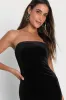 Mesmerizing Elegance Black Velvet Strapless Backless Maxi Dress sold by Lulus