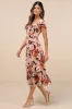 Composed Beauty Blush Pink Burnout Velvet Floral Midi Dress sold by Lulus