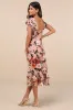 Composed Beauty Blush Pink Burnout Velvet Floral Midi Dress sold by Lulus