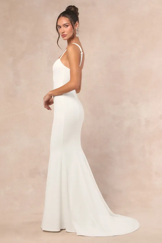 Safine White Backless Mermaid Maxi Dress sold by Lulus product image thumbnail 4