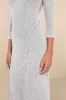 Remarkably Cool Washed Grey Ribbed Off-the-Shoulder Midi Dress sold by Lulus