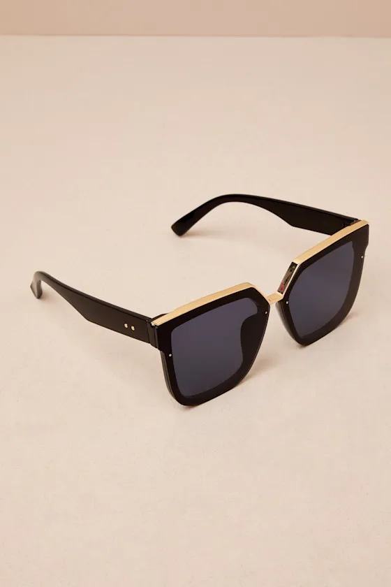 Main Frame Black Rimless Sunglasses sold by Lulus product image thumbnail 2