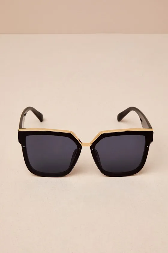 Main Frame Black Rimless Sunglasses sold by Lulus product image thumbnail 3