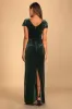 Feeling Flawless Emerald Green Velvet V-Neck Maxi Dress sold by Lulus