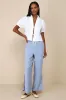 Cutest Existence Ivory Collared Tie-Front Short Sleeve Top sold by Lulus