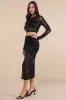 Greatest Sparkle Black Mesh Sequin Fringe Two-Piece Midi Dress sold by Lulus