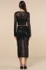 Greatest Sparkle Black Mesh Sequin Fringe Two-Piece Midi Dress sold by Lulus