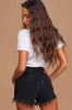 501 Original High-Rise Black Cut-Off Denim Shorts sold by Lulus