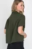 Easy Aesthetic Olive Green Linen Short Sleeve Button-Up Top sold by Lulus