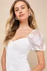 Sweetest Behavior White Embroidered Puff Sleeve Midi Dress sold by Lulus