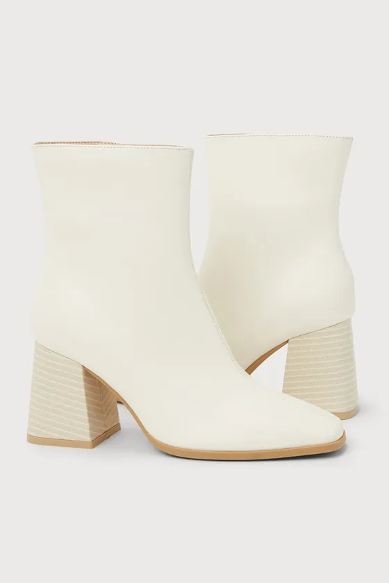 Charleigh Bone Square Toe Mid-Calf Boots sold by Lulus product image thumbnail 2