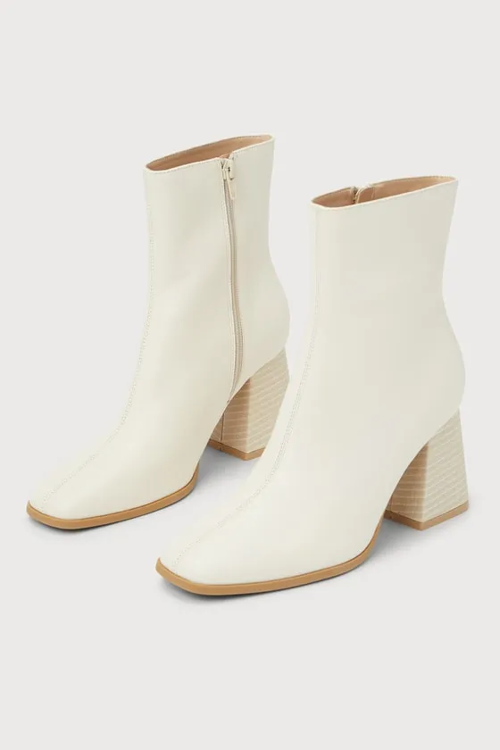 Charleigh Bone Square Toe Mid-Calf Boots sold by Lulus product image thumbnail 3