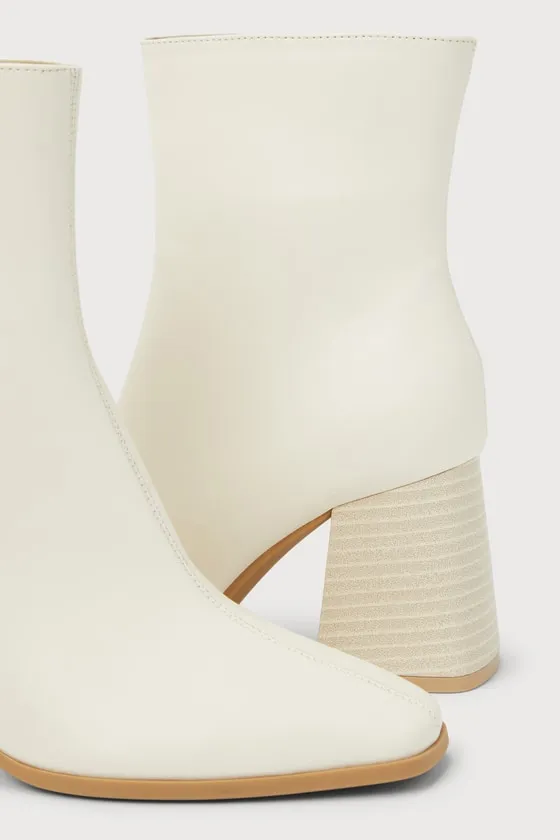 Charleigh Bone Square Toe Mid-Calf Boots sold by Lulus product image thumbnail 4