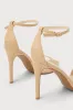 Loveliness Light Nude Ankle Strap Heels sold by Lulus