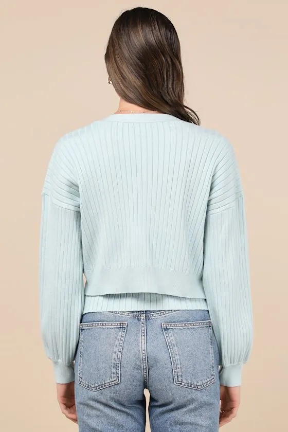 Cutest Duet Mint Blue Knit Cami Top and Cardigan Sweater Set sold by Lulus product image thumbnail 3